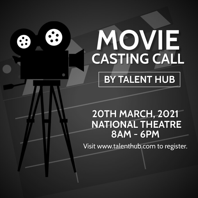 casting call auditions flyer Template PosterMyWall