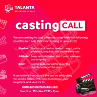 Casting Call Template PosterMyWall