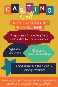 Casting Call Template | PosterMyWall