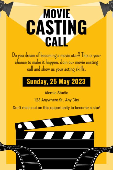 Casting call Template | PosterMyWall