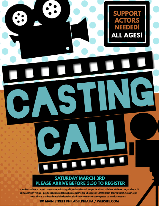 Casting Call Template PosterMyWall