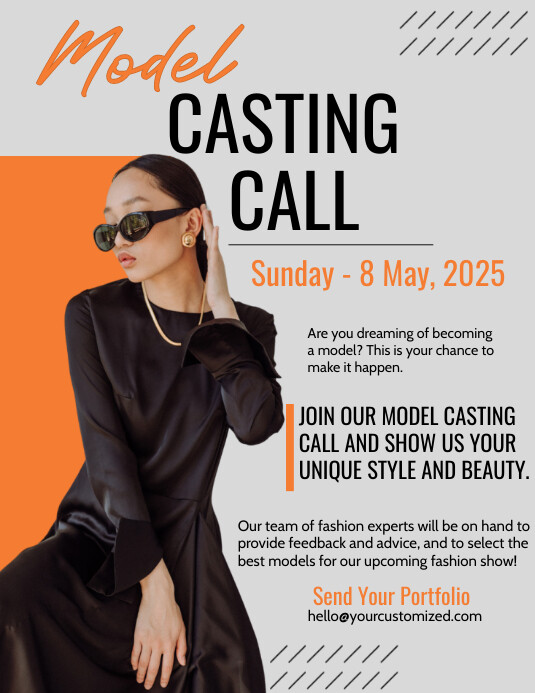 Casting Call Volantino (US Letter) template