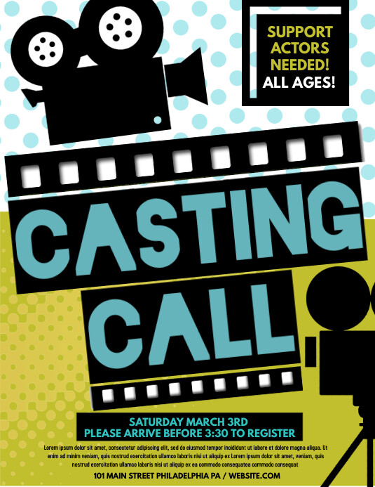 Casting Call Template | PosterMyWall