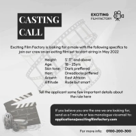 casting call Сообщение Instagram template