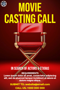 Casting Call Flyer Poster template
