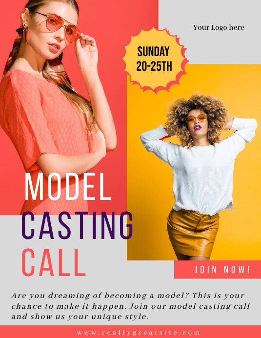 casting call flyer Template PosterMyWall