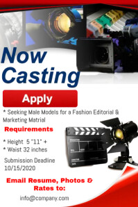 Model Needed Poster Model Casting Call Flyer Template | PosterMyWall