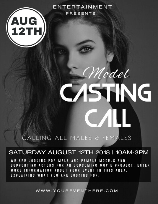 Casting Call Flyer Template Casting Call Flyer Template
