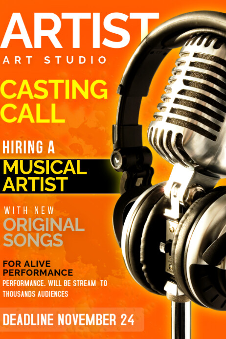 Casting Call Poster Templates PosterMyWall