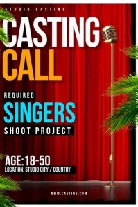 Cast Introduction Posters 450+ Free Audition Poster Templates | PosterMyWall