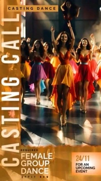 Casting call poster Templates Instagram Story