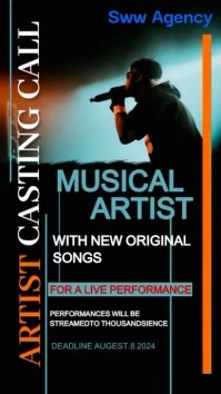 Casting Call Poster Templates Instagram Story