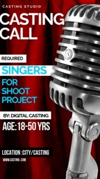 Casting call poster templates História do Instagram