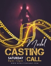 Casting Call Template Folheto (US Letter)