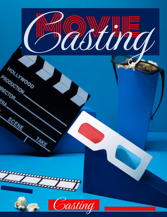 Casting Løbeseddel (US Letter) template