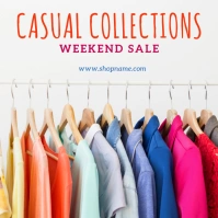 casual clothing โพสต์บน Instagram template