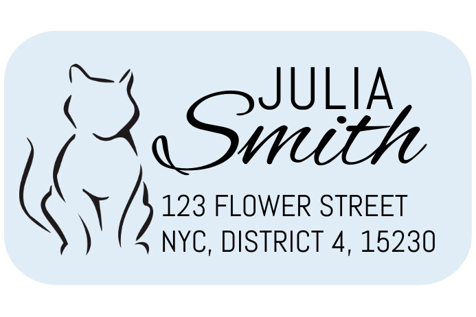 Cat Address Label, Postal Labels, Template | PosterMyWall