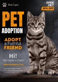 Cat Adoption Video A5 template