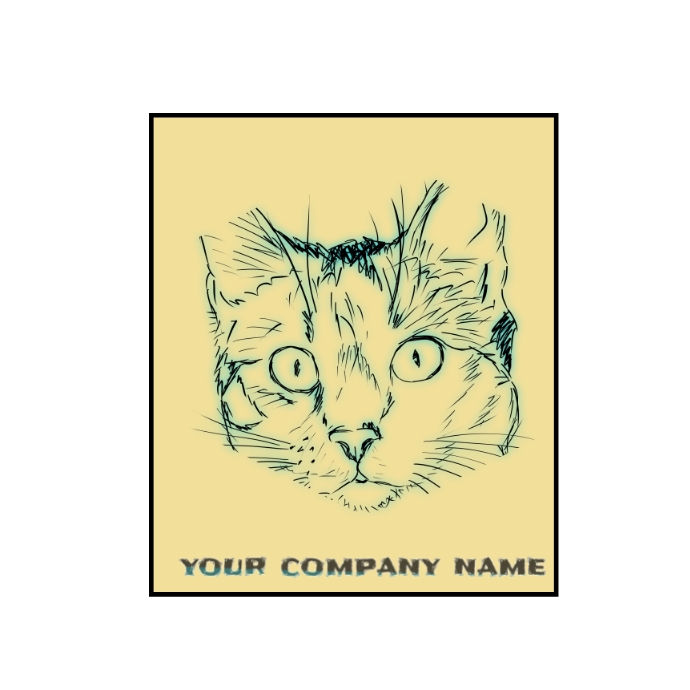 cat album cover  template design Logo