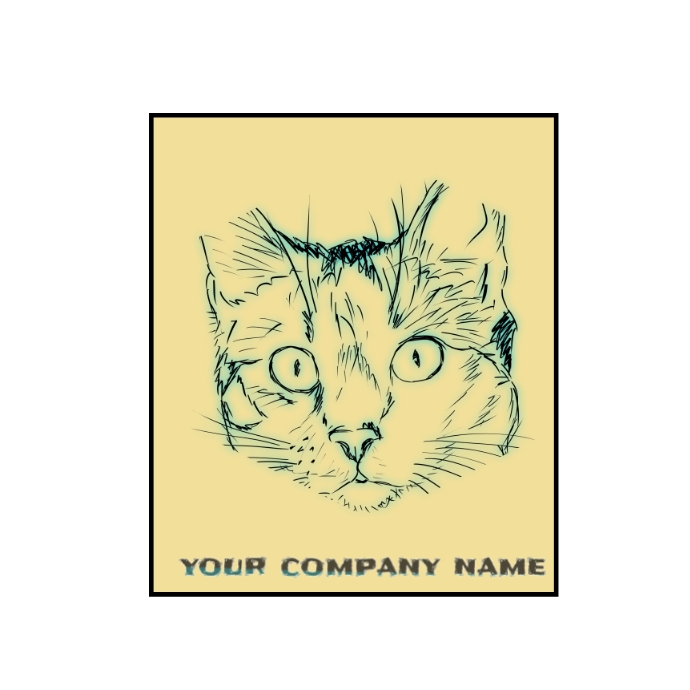 cat album cover  template design Logotipo