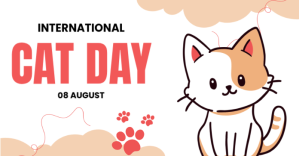 Blanco International Cat Day Obraz udostępniany na Facebooku Template
