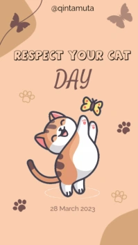 cat day Instagram Story template