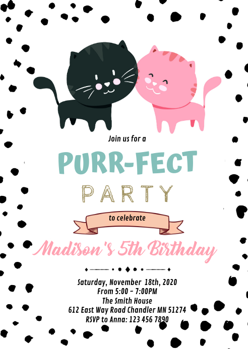 Modele Invitation Anniversaire Chat Chien Animal De Compagnie Postermywall Modele Invitation Anniversaire Chat Chien Animal De Compagnie Postermywall