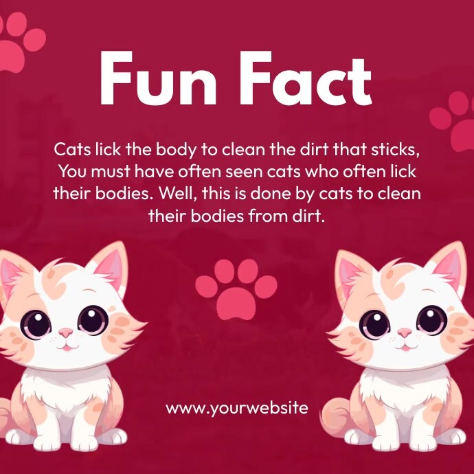 Cat Fact File Layout Plantilla de Cat Fact | PosterMyWall