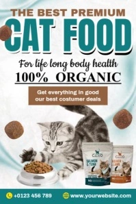 Cat Food Ads Poster template