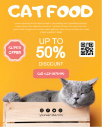 Cat food ads template design Instagram Portrait