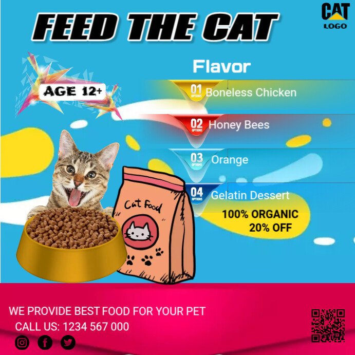 Cat Food Template PosterMyWall
