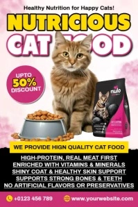 Cat Food Template Ads Cartaz