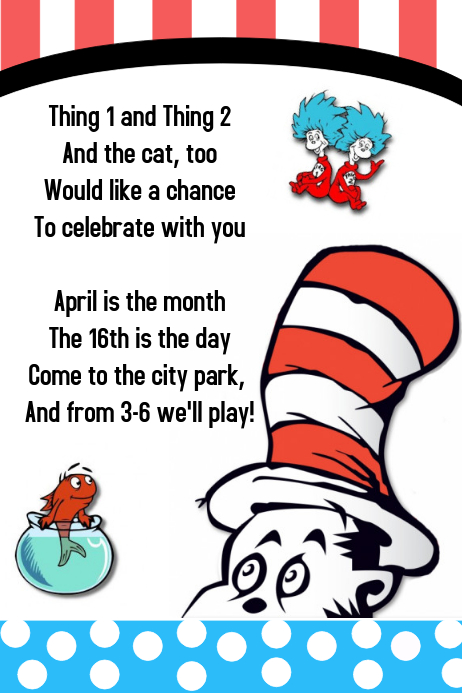 Dr Seuss S The Cat In The Hat Striped Hat Pattern Good