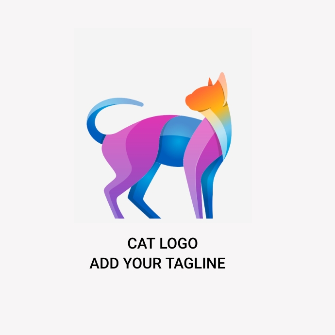 Cat logo design โลโก้ template