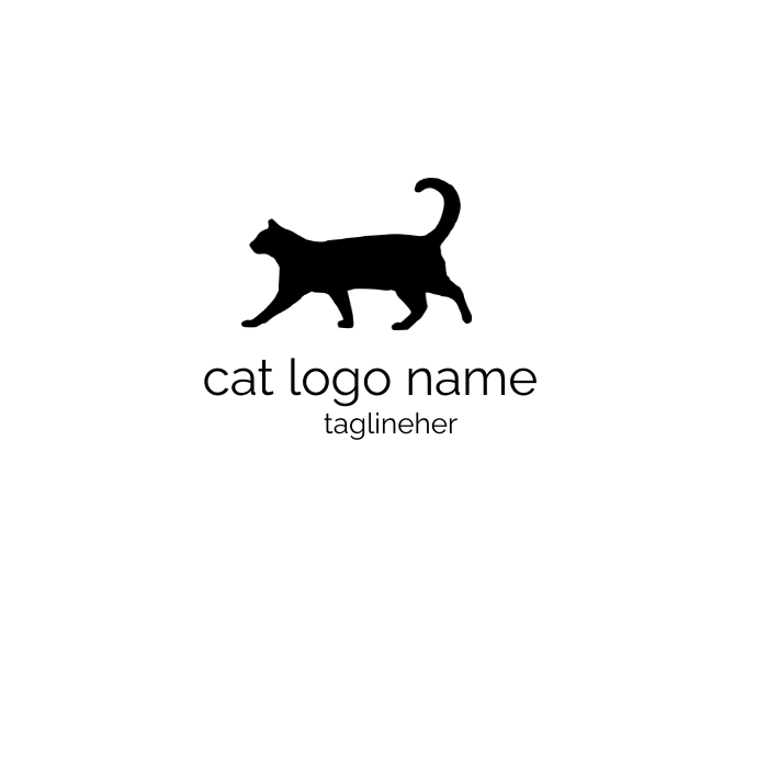 Cat Logo Template PosterMyWall