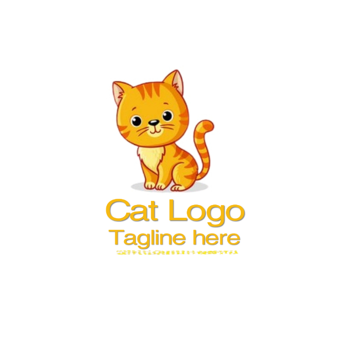 White Cat Logo Logos Template | PosterMyWall