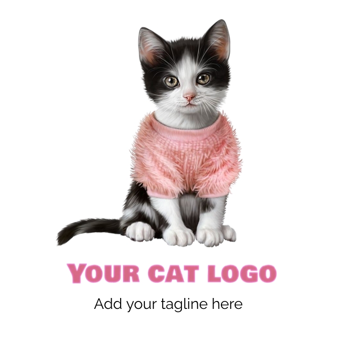 Cat logo template