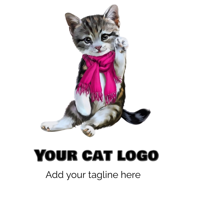 Cat logo template