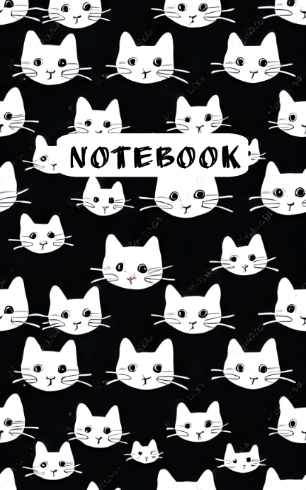 Cat Note Cover Cat Notebook Cover Template | PosterMyWall