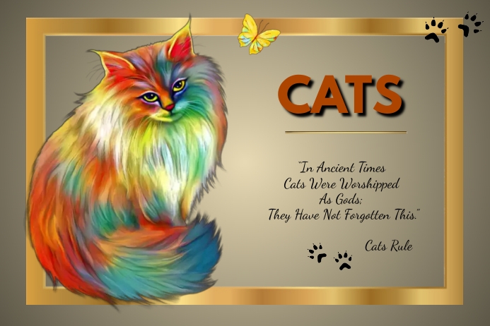 Cat Quote Template PosterMyWall