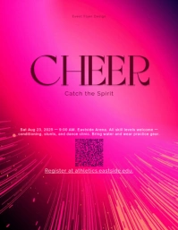 Catch the Spirit — Freestyle Freeform Cheer Poster Pamflet (Letter AS) template