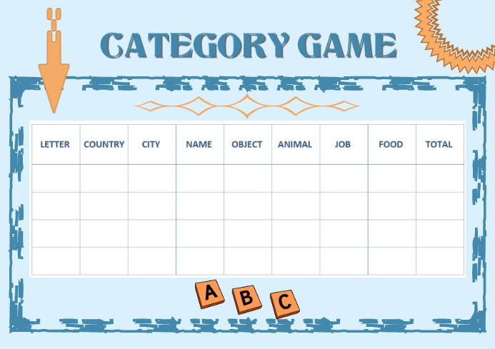 Category game Template | PosterMyWall