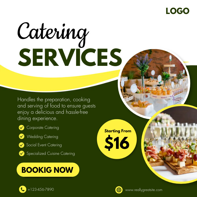 CATERING AND BUFFETY SERVICES Template | PosterMyWall