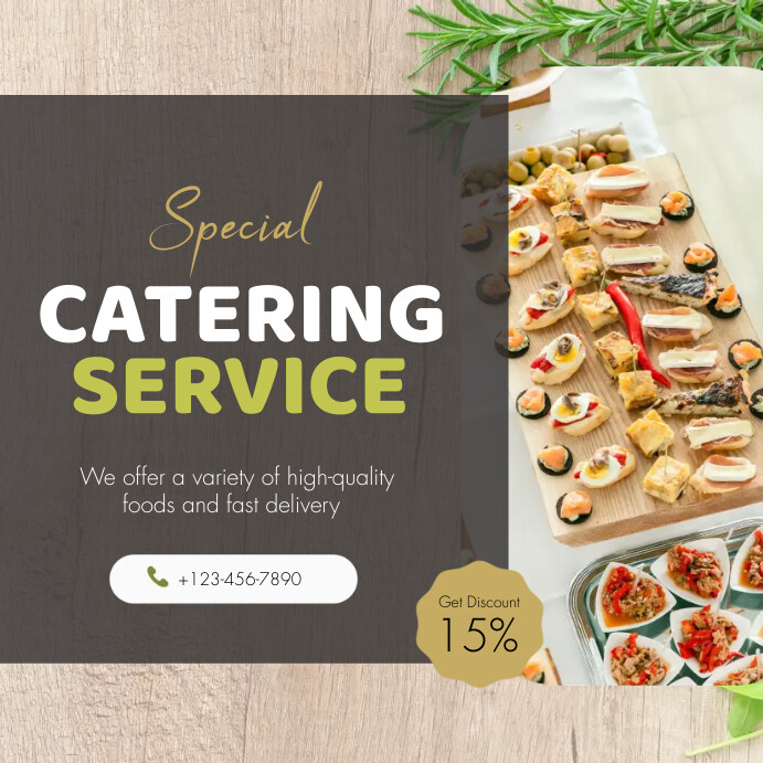 CATERING AND BUFFETY SERVICES Template | PosterMyWall