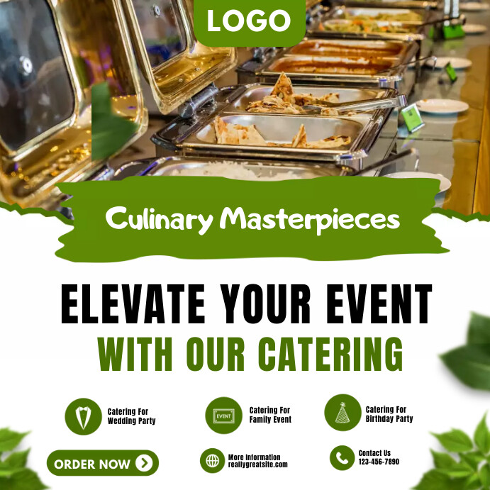 CATERING AND BUFFETY SERVICES Template | PosterMyWall