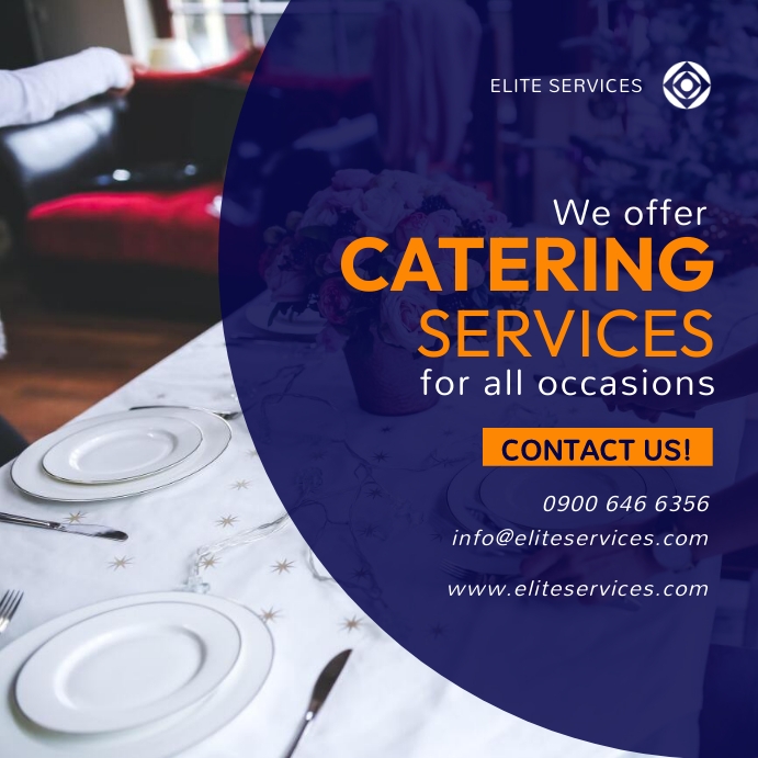 Catering flyer Instagram 帖子 template