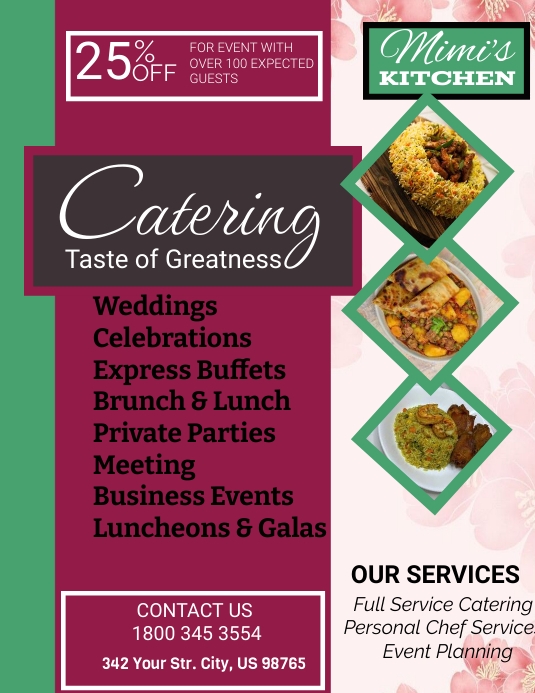 Catering Flyer Template PosterMyWall Catering Flyer Template PosterMyWall
