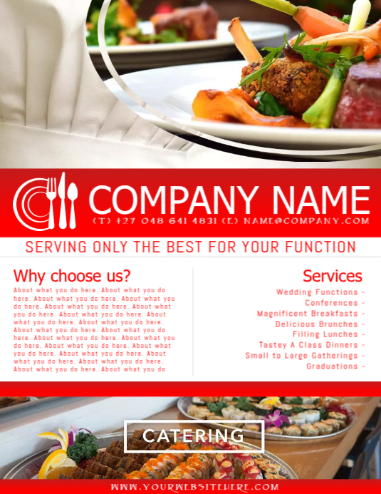 Catering Flyer Template PosterMyWall
