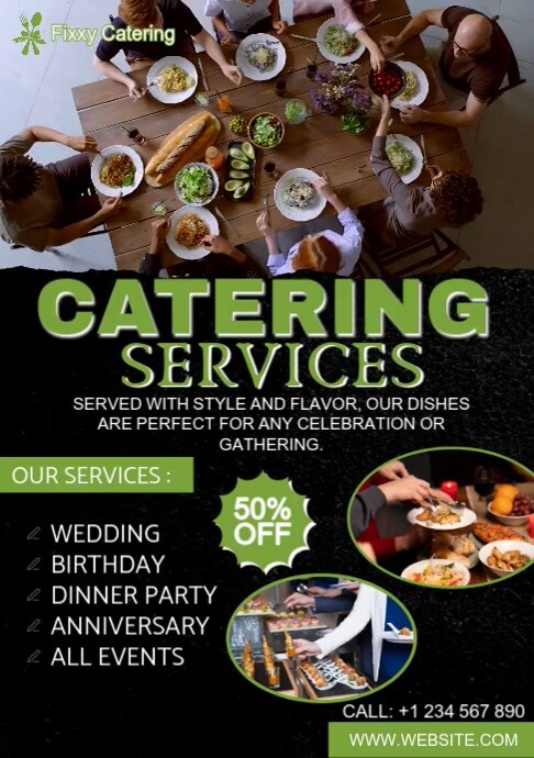 Catering Service A4 template