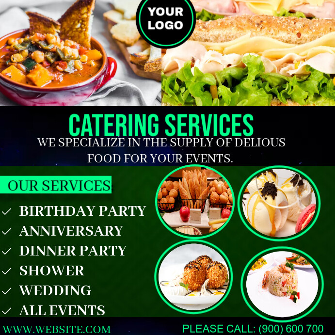 catering service advertisement flyer design Templat | PosterMyWall